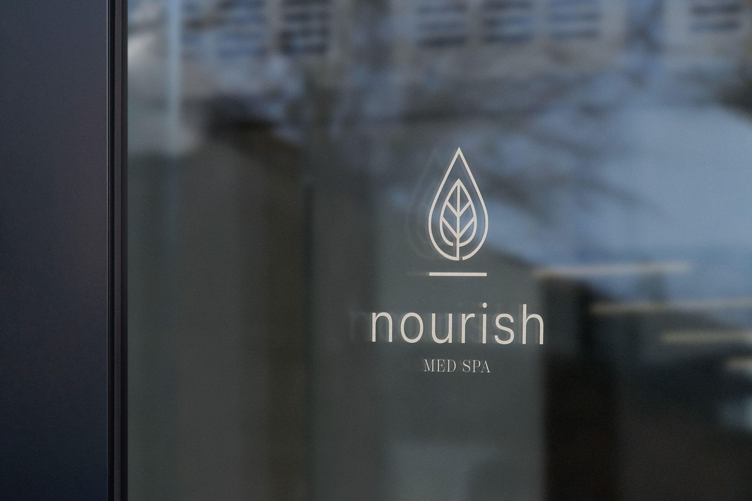 Nourish Med Spa Window Logo Decal