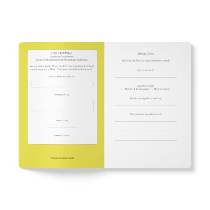Animal Instincts Zebra Print Softcover Journal - Image 4